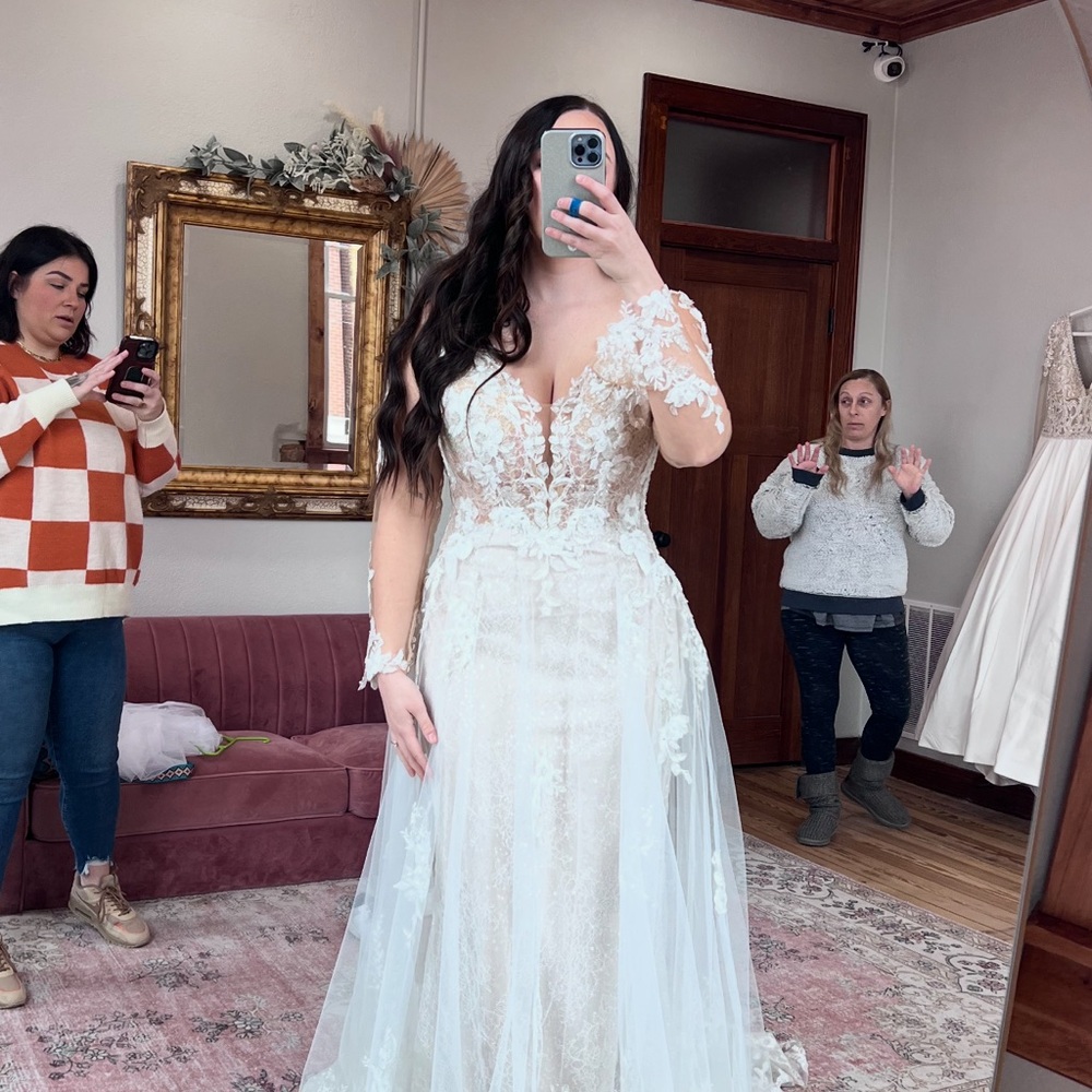 Allure Bridals White Lace Wedding Dress